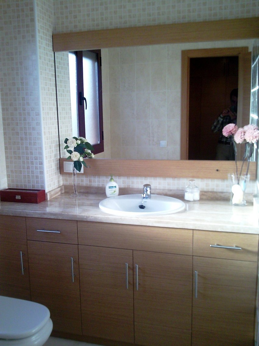 Mueble de baño Roble unificado color natural | MUEBLES LOS